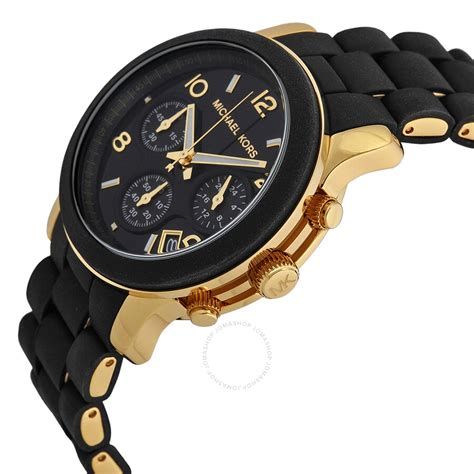 michael kors black chronograph watch.